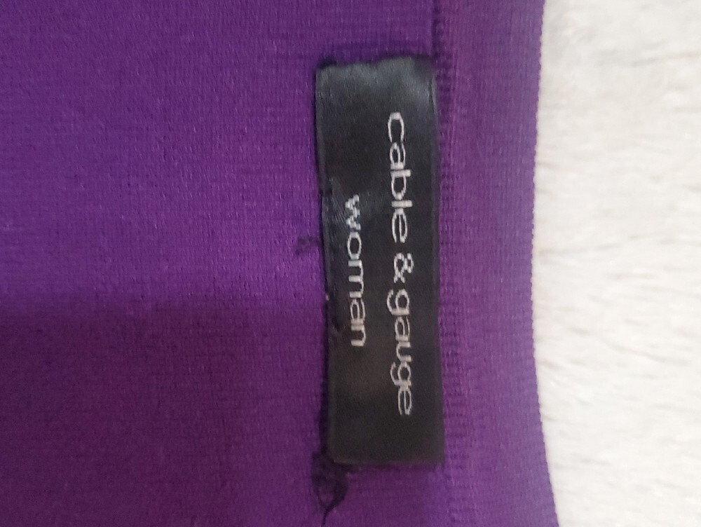 Cable & Gauge Purple Notch-Neck Tunic Top - Picture 3 of 9